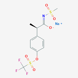 molecular formula C11H11F3NNaO6S2 B1674320 Ladarixin (sodium) CAS No. 865625-56-5