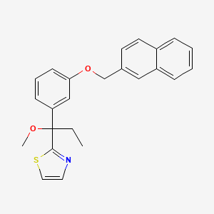 1-(3-(Naphth-2-ylmethoxy)phenyl)-1-(thiazol-2-yl)propyl methyl ether