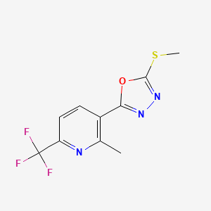 2-Methylsulfanyl-5-[2-methyl-6-(trifluoromethyl)pyridin-3-yl]-1,3,4-oxadiazole