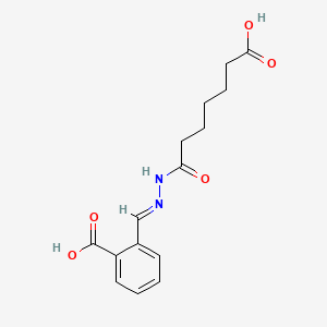 2-[(E)-(6-carboxyhexanoylhydrazinylidene)methyl]benzoic acid