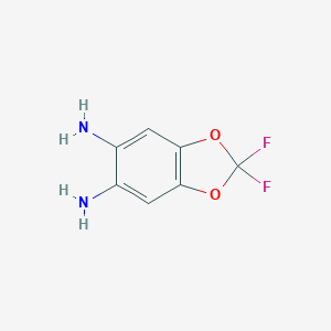 molecular formula C7H6F2N2O2 B167445 2,2-二氟苯并[d][1,3]二噁杂-5,6-二胺 CAS No. 1744-12-3