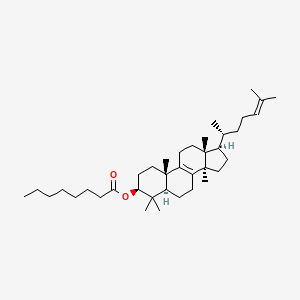 B1674478 Lanosteryl caprylate CAS No. 124770-75-8