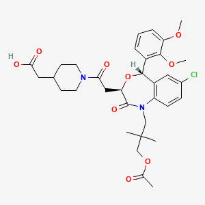 molecular formula C33H41ClN2O9 B1674498 拉帕奎斯塔醋酸盐 CAS No. 189060-13-7