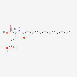 molecular formula C17H31NO5 B1674571 N-月桂酰-L-谷氨酸 CAS No. 3397-65-7