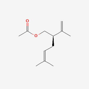 B1674580 5-Methyl-2-(1-methylethenyl)-4-hexen-1-ol acetate CAS No. 20777-39-3