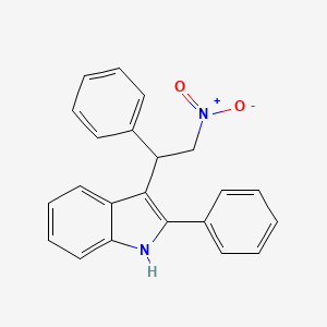 molecular formula C22H18N2O2 B1674636 3-(2-nitro-1-phenylethyl)-2-phenyl-1H-indole CAS No. 102704-40-5