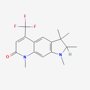 molecular formula C17H19F3N2O B1674667 1,2,3,8-四氢-1,2,3,3,8-五甲基-5-(三氟甲基)-7H-吡咯并[3,2-g]喹啉-7-酮 CAS No. 58721-74-7