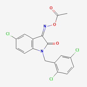 (Z)-3-(acetoxyimino)-5-chloro-1-(2,5-dichlorobenzyl)indolin-2-one