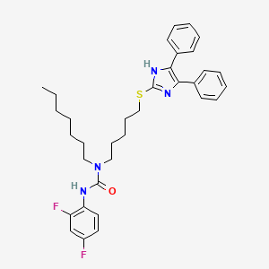 molecular formula C34H40F2N4OS B1674688 Lecimibide CAS No. 130804-35-2