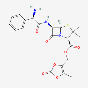 molecular formula C21H23N3O7S B1674722 氨苄青霉素 CAS No. 86273-18-9