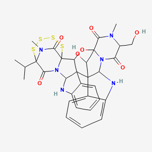 molecular formula C32H32N6O7S4 B1674755 Leptosin I CAS No. 160472-96-8