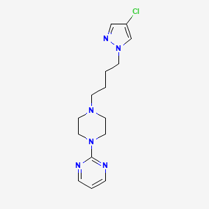 molecular formula C15H21ClN6 B1674771 Lesopitron CAS No. 132449-46-8