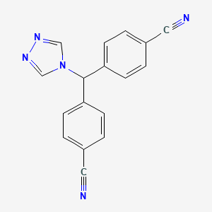 molecular formula C17H11N5 B1674778 4,4'-(1H-1,3,4-Triazol-1-ylmethylene)dibenzonitrile CAS No. 112809-52-6