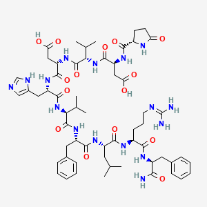 molecular formula C59H84N16O15 B1674809 H-吡-天冬-缬-天冬-组-缬-苯-亮-精-苯-NH2 CAS No. 106884-19-9