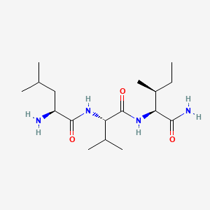 molecular formula C17H34N4O3 B1674824 Leucyl-valyl-isoleucinamide CAS No. 117678-55-4