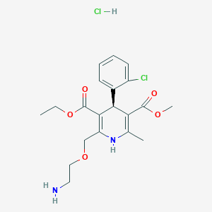 molecular formula C20H26Cl2N2O5 B1674851 Levamlodipine hydrochloride CAS No. 865430-76-8