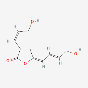B1674879 2(5H)-Furanone, 5-(4-hydroxy-2-butenylidene)-3-(3-hydroxy-1-propenyl)-, (Z,E,E)- CAS No. 132074-82-9