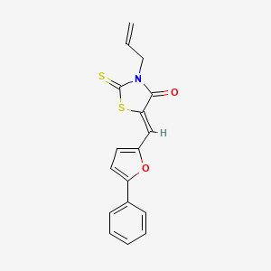 B1674904 4-Thiazolidinone, 5-((5-phenyl-2-furanyl)methylene)-3-(2-propen-1-yl)-2-thioxo-, (5Z)- CAS No. 851305-26-5