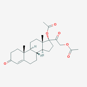 molecular formula C25H34O6 B167493 17,21-Dihydroxypregn-4-ene-3,20-dione 17,21-di(acetate) CAS No. 1807-15-4
