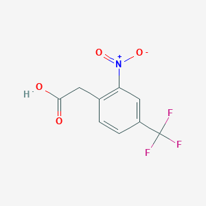 molecular formula C9H6F3NO4 B167498 2-Nitro-4-(trifluoromethyl)phenylacetic acid CAS No. 1735-91-7