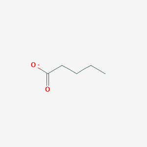 molecular formula C5H9O2- B167501 戊酸乙酯 CAS No. 10023-74-2