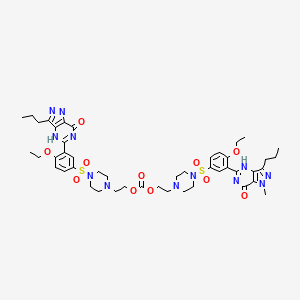 molecular formula C47H62N12O11S2 B1675013 Lodenafil carbonate CAS No. 398507-55-6