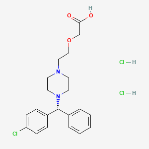 molecular formula C21H27Cl3N2O3 B1675097 盐酸左西替利嗪 CAS No. 130018-87-0