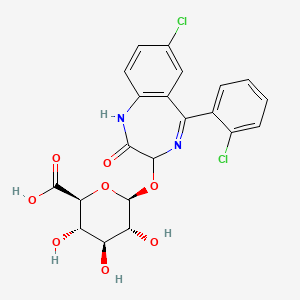 molecular formula C21H18Cl2N2O8 B1675127 劳拉西泮葡糖醛酸酯 CAS No. 32781-79-6