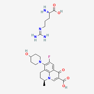 B1675164 Levonadifloxacin arginine salt CAS No. 306748-89-0
