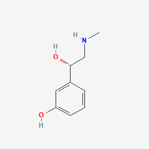 B1675271 (S)-3-Hydroxy-alpha-((methylamino)methyl)benzyl alcohol CAS No. 614-03-9