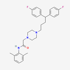 molecular formula C30H35F2N3O B1675316 利多拉嗪 CAS No. 3416-26-0
