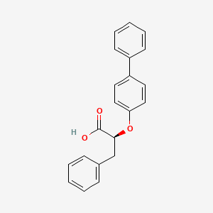 molecular formula C21H18O3 B1675333 (2S)-2-(biphenyl-4-yloxy)-3-phenylpropanoic acid CAS No. 862901-87-9
