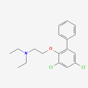 molecular formula C18H21Cl2NO B1675392 N,N-Diethyl-2-(2,4-dichloro-6-phenylphenoxy)ethylamine CAS No. 2600-77-3