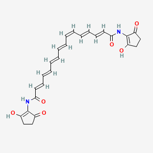 (2E,4E,6Z,8E,10E,12E,14E)-N,N'-bis(2-hydroxy-5-oxocyclopenten-1-yl)hexadeca-2,4,6,8,10,12,14-heptaenediamide