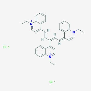 molecular formula C38H37Cl2N3 B1675436 1-ethyl-4-[(1E,3E,5E)-1-(1-ethylquinolin-1-ium-4-yl)-5-(1-ethylquinolin-4-ylidene)penta-1,3-dien-3-yl]quinolin-1-ium;dichloride CAS No. 80893-93-2