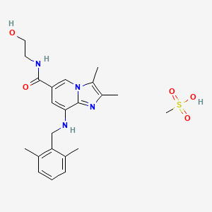 molecular formula C22H30N4O5S B1675463 Linaprazan mesylate CAS No. 855998-67-3