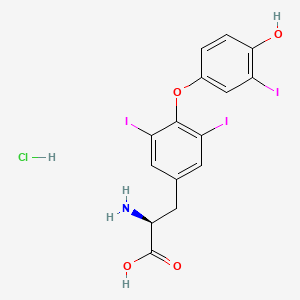 molecular formula C15H13ClI3NO4 B1675555 盐酸甲状腺素 CAS No. 6138-47-2