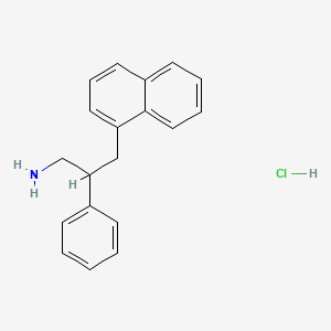 molecular formula C19H20ClN B1675572 1-Naphthalenepropanamine, beta-phenyl-, hydrochloride CAS No. 123199-75-7