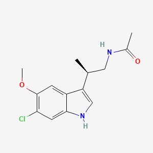 molecular formula C14H17ClN2O2 B1675577 n-[(2r)-2-(6-Chloro-5-methoxy-1h-indol-3-yl)propyl]acetamide CAS No. 118702-11-7