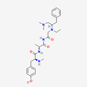 molecular formula C28H41N5O4 B1675581 (2S)-N-[(2R)-1-[[2-[[1-(dimethylamino)-3-phenylpropan-2-yl]-ethylamino]acetyl]amino]-1-oxopropan-2-yl]-3-(4-hydroxyphenyl)-2-(methylamino)propanamide CAS No. 113573-18-5