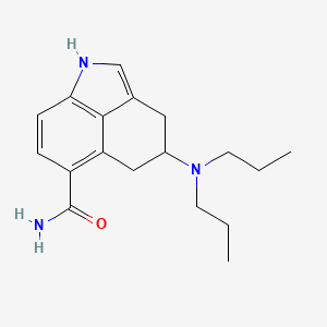 molecular formula C18H25N3O B1675588 4-(Dipropylamino)-1,3,4,5-tetrahydrobenz(cd)indole-6-carboxamide CAS No. 114943-19-0