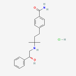 B1675599 (R)-4-(3-((2-Hydroxy-2-phenethyl)amino)-3-methylbutyl)benzamide monohydrochloride CAS No. 111112-18-6