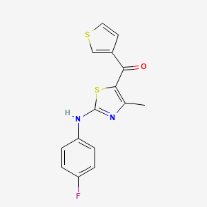 molecular formula C15H11FN2OS2 B1675607 N-(4-氟苯基)-4-甲基-5-[(噻吩-3-基)羰基]-1,3-噻唑-2-胺 CAS No. 913186-74-0