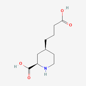 B1675619 cis-4-(3-Carboxyprop-1-yl)piperidine-2-carboxylic acid CAS No. 145512-35-2
