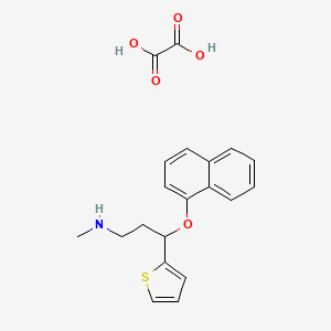 B1675622 2-Thiophenepropanamine, N-methyl-gamma-(1-naphthalenyloxy)-, ethanedioate (1:1) CAS No. 116817-14-2