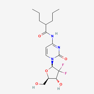 B1675627 Cytidine, 2'-deoxy-2',2'-difluoro-N-(1-oxo-2-propylpentyl)- CAS No. 892128-60-8