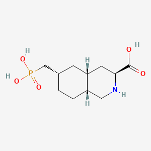 molecular formula C11H20NO5P B1675629 十氢-6-(膦酸甲基)-3-异喹啉甲酸 CAS No. 137433-06-8