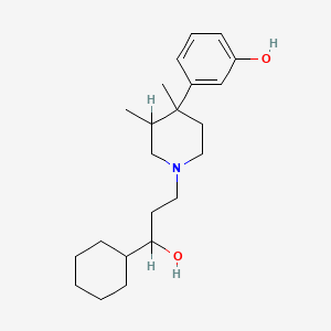 B1675632 1-Piperidinepropanol, alpha-cyclohexyl-4-(3-hydroxyphenyl)-3,4-dimethyl- CAS No. 120938-72-9
