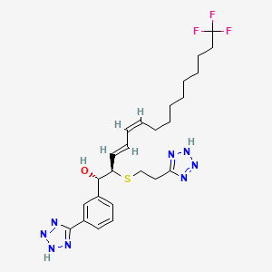 B1675634 (1S,2R,3E,5Z)-15,15,15-trifluoro-2-[2-(2H-tetrazol-5-yl)ethylsulfanyl]-1-[3-(2H-tetrazol-5-yl)phenyl]pentadeca-3,5-dien-1-ol CAS No. 127345-02-2