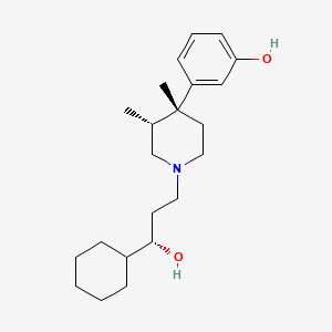 B1675640 3-((3R,4R)-1-((S)-3-cyclohexyl-3-hydroxypropyl)-3,4-dimethylpiperidin-4-yl)phenol CAS No. 19193-09-8